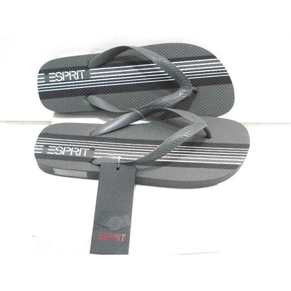ESPRIT FINN-E Mens Flip Flop Sandals Slate/Charbon Sandal Size 8 New